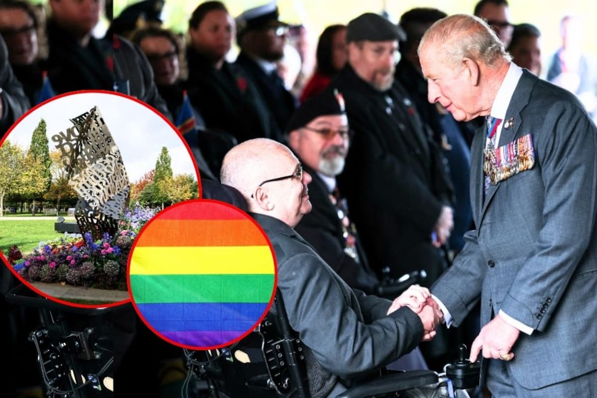 El rey Carlos III inaugura monumento en honor al personal militar LGBT en Reino Unido