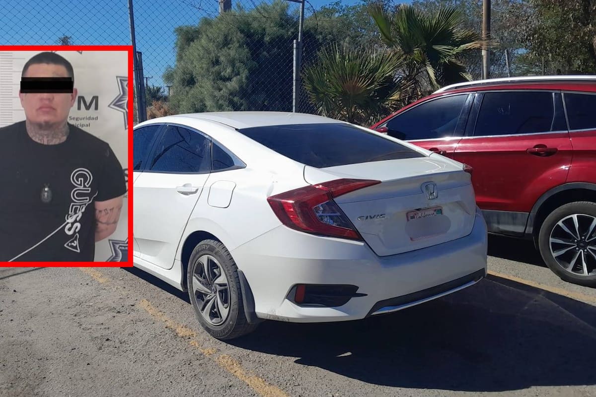 Mujer captó en cámaras de vigilancia a su ex pareja mientras daña su casa; al detenerlo, agrede a un policía en Mexicali