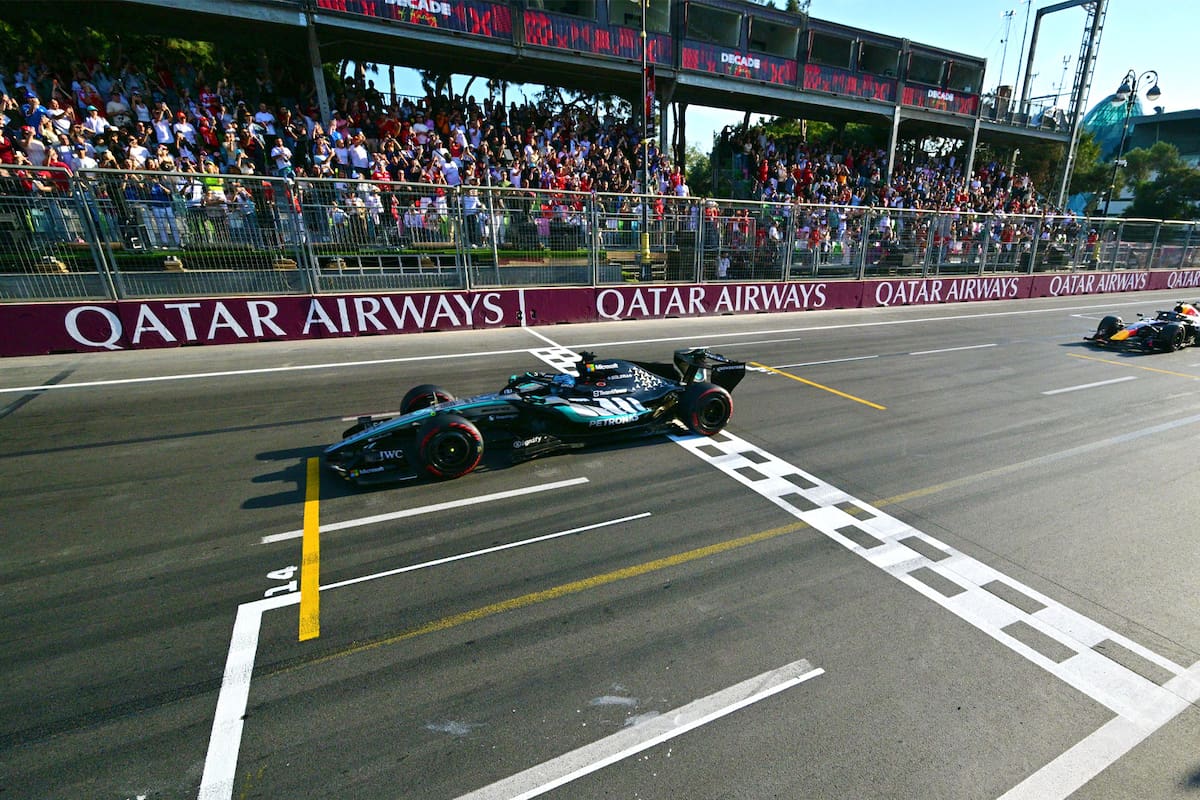 F1: Russell vence a Verstappen por apenas 0.196 segundos; ¿En qué lugar quedó Checo Pérez en Bakú?