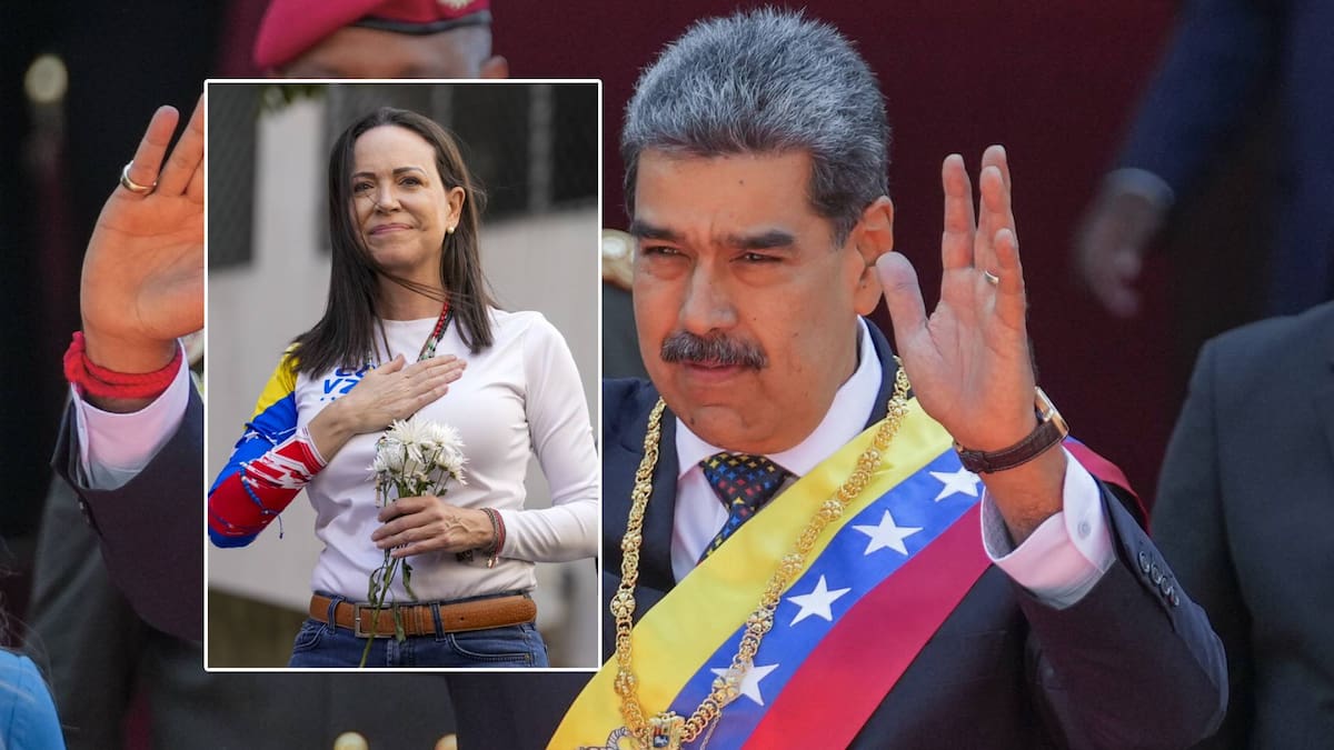 María Corina Machado, lideresa de la oposición en Venezuela, criticó la nueva toma de posesión de Nicolás Maduro como presidente por tercera vez consecutiva desde 2013. | AP