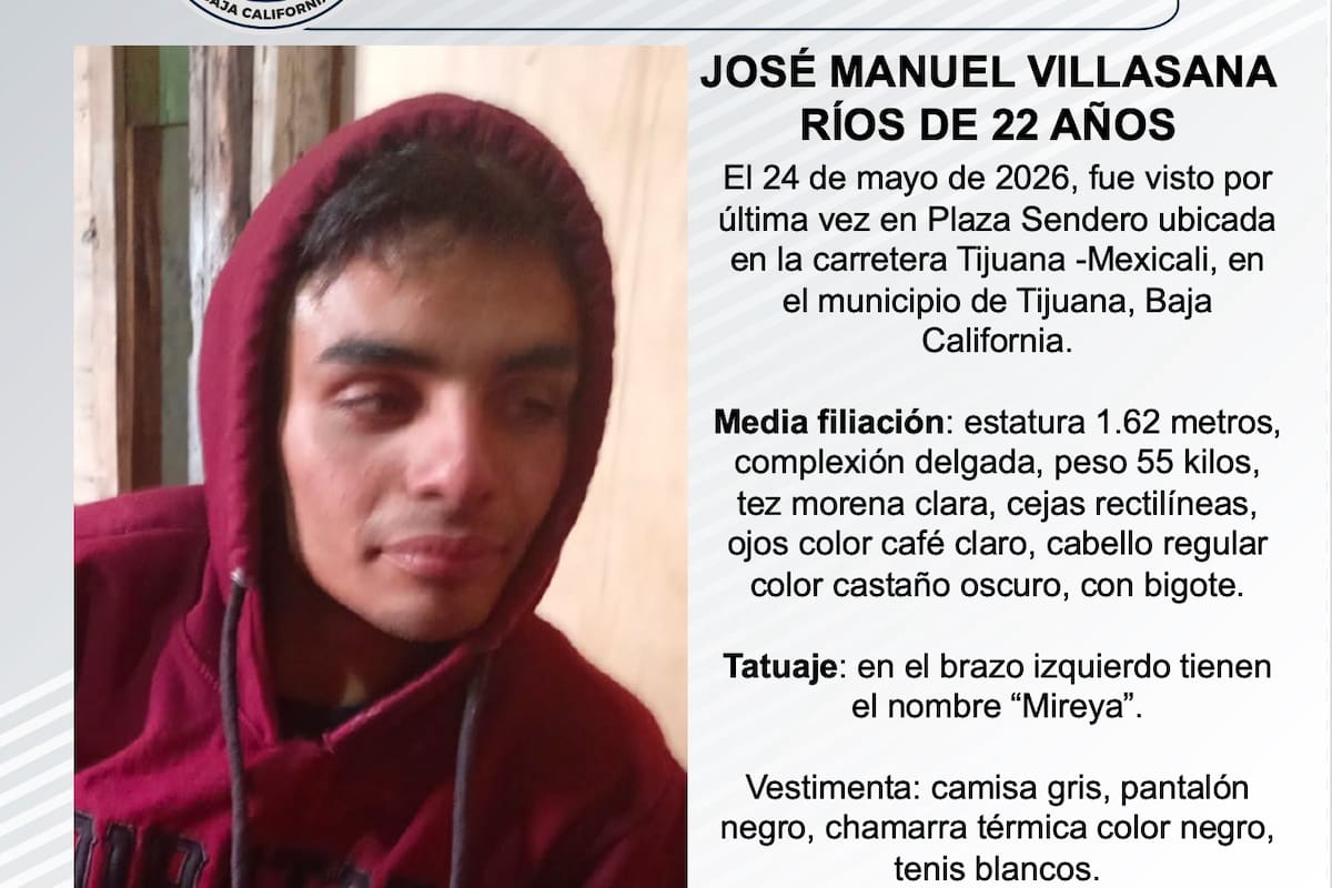 Se busca José Manuel Villasana Ríos de 22 años