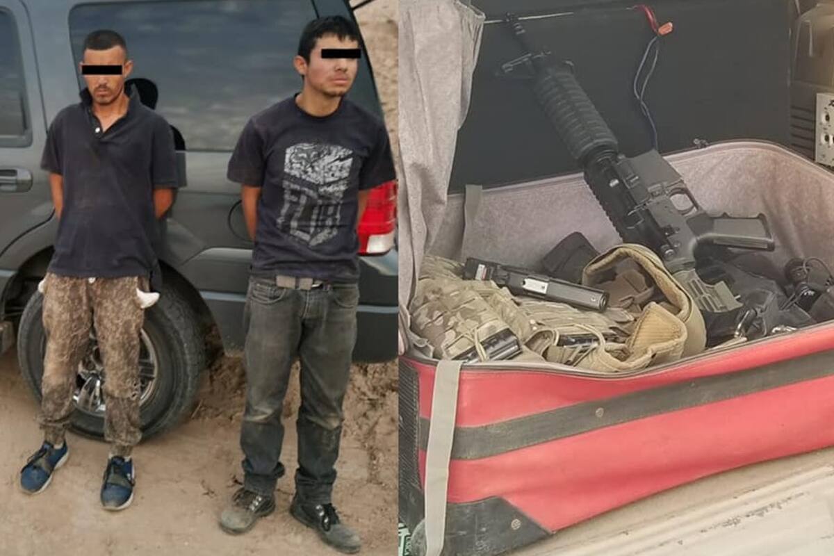 Arrestan a hombres con arsenal en el ejido Pachuca