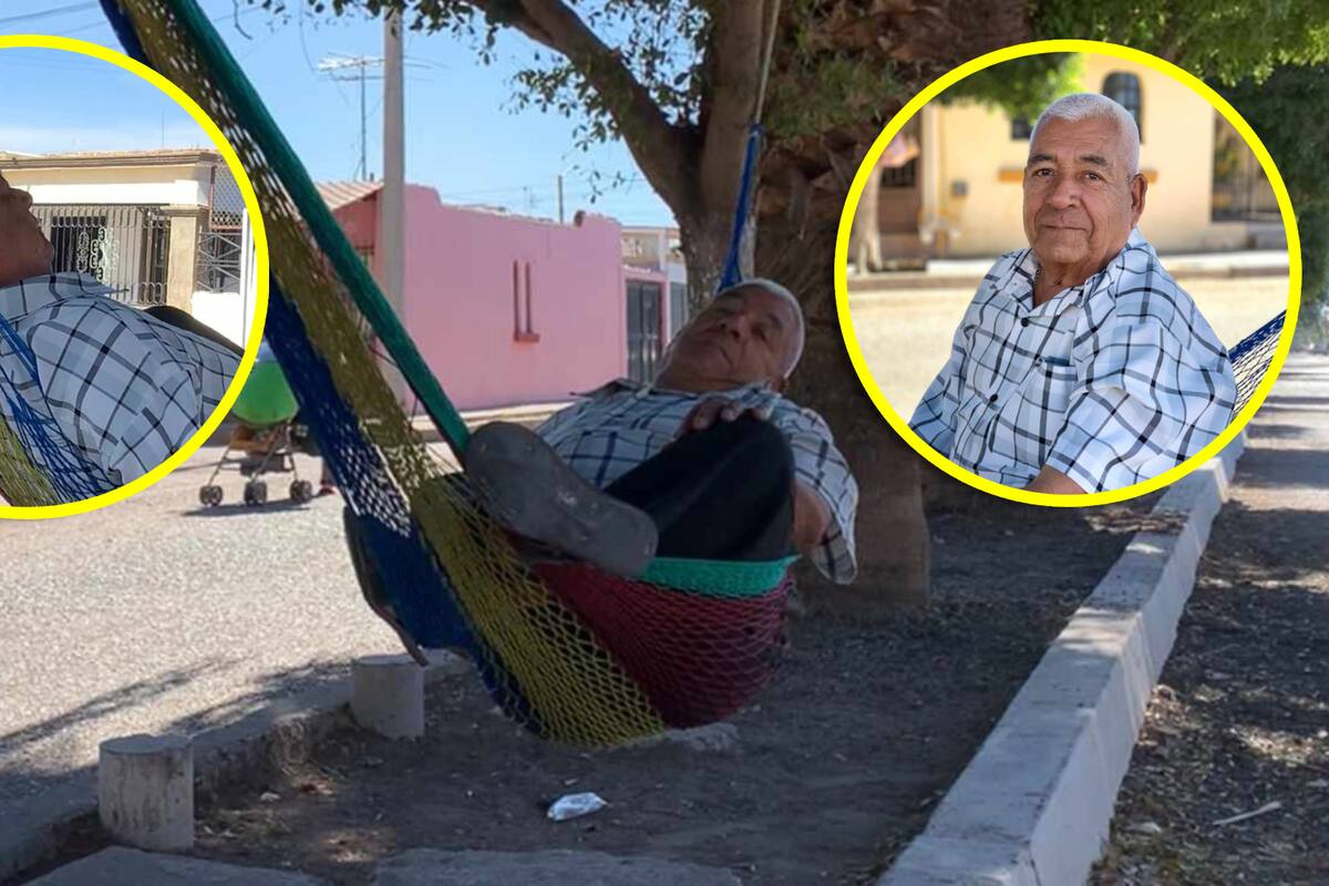 Disfruta de descansar en su hamaca en el bulevar de Ciudad Obregón
