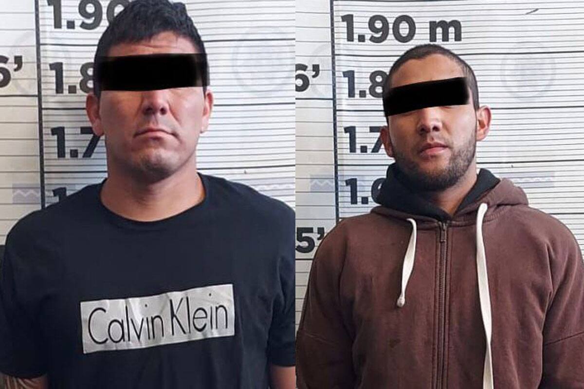 Los detenidos son Martín “N” de 32 años con domicilio en Los Ángeles, California y Alexis “N” de 24 años, con domicilio en Tijuana.