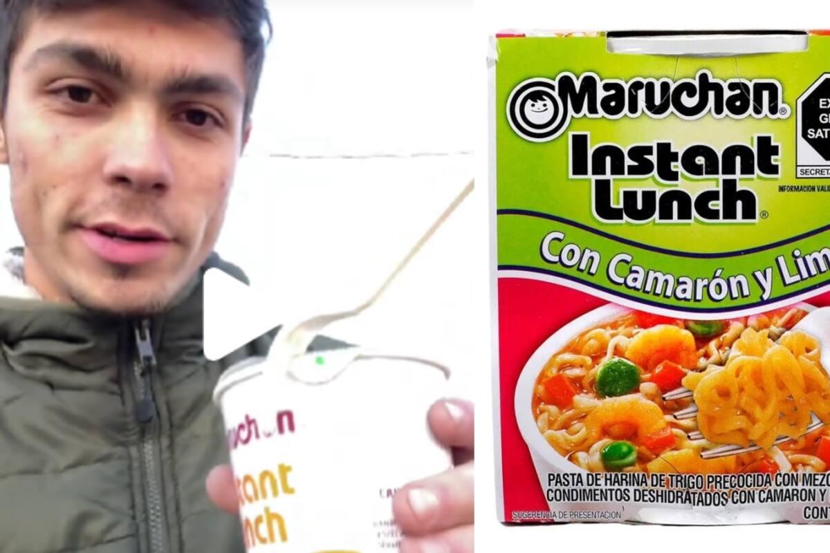 Joven en TikTok afirma que el envase de la Maruchan ahora es de cartón