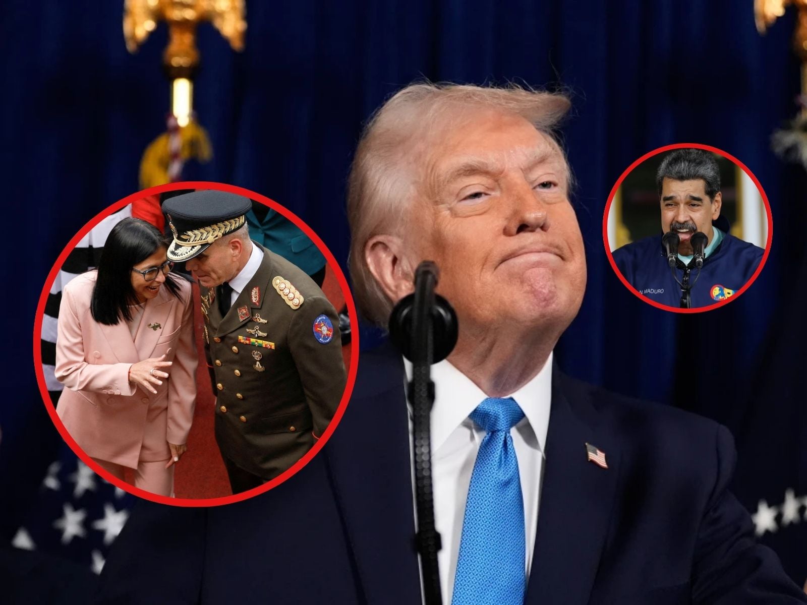 Donald Trump lanzó una advertencia a Delcy Rodríguez. | Crédito: AP/REUTERS