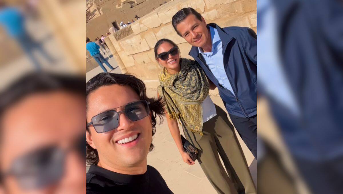 Enrique Peña Nieto es captado en Egipto por turistas mexicanos