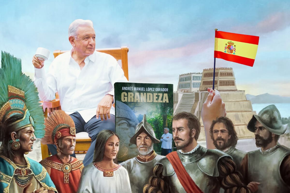“La corrupción la trajeron los españoles”: AMLO reaparece y lanza acusaciones contra los españoles en la presentación de su nuevo libro Grandeza
