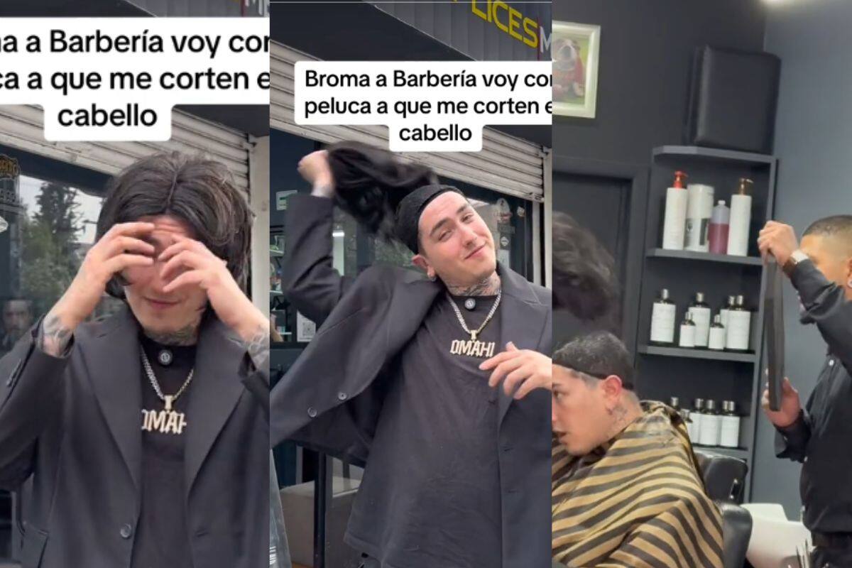 Entra con una peluca para que le corten el cabello en una barbería y se vuelve viral