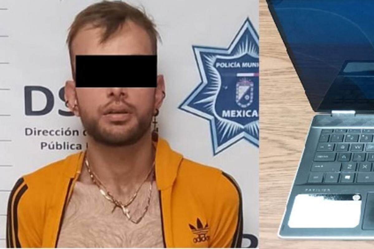 Detienen a hombre por robo de laptop en la Primera Sección