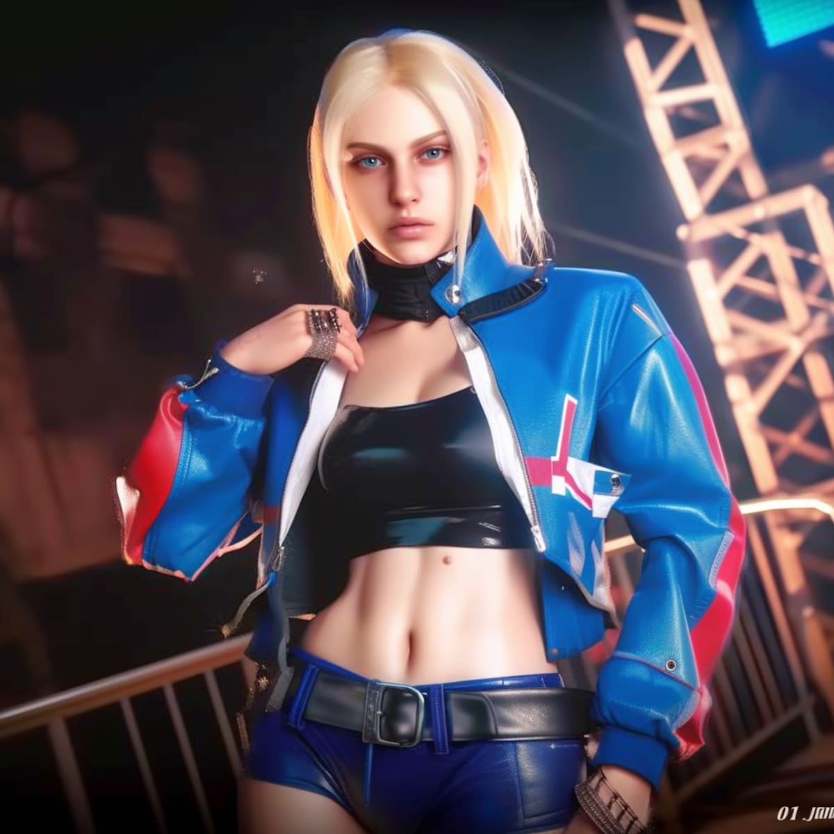 Así se vería Cammy White si fuera una persona real. La increíble imagen generada por la inteligencia artificial de Midjourney a partir de una descripción textual.