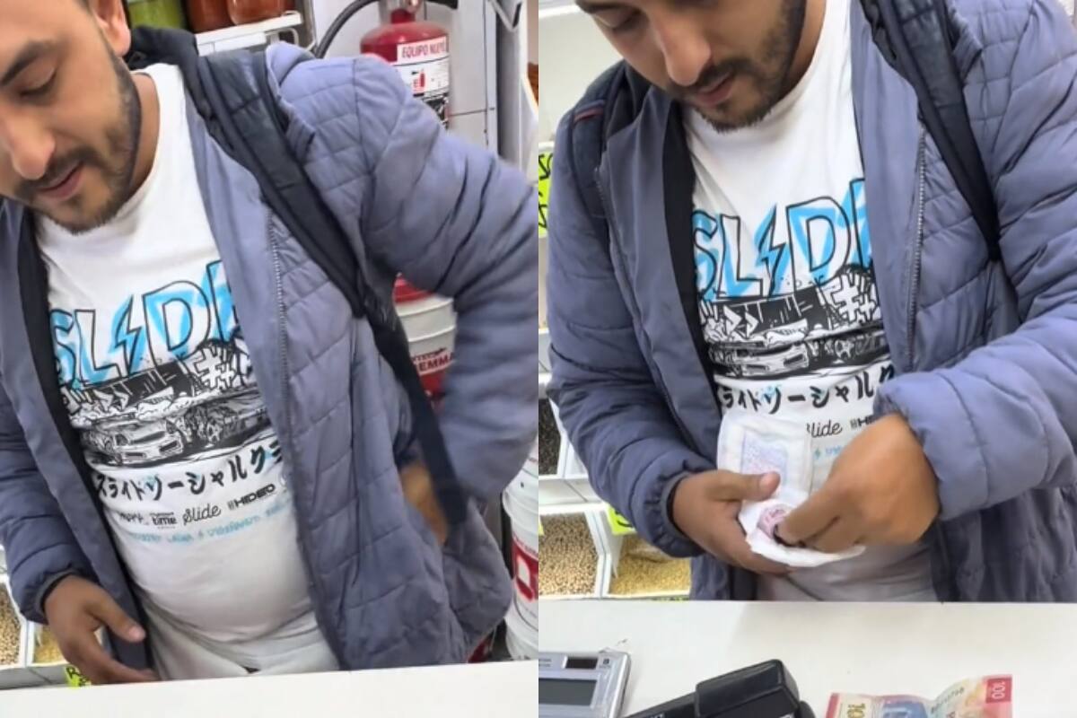 Hombre guarda su dinero en toalla femenina como estrategia antirrobo | VIDEO