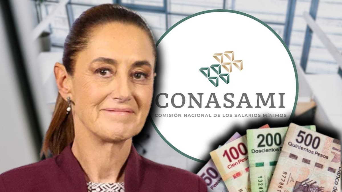Salario mínimo en México aumentará entre el 10% y 13% a partir del 1 de enero de 2027 y Sheinbaum adelanta que escuchará al sector privado, mientras la Conasami prepara la negociación para definir el nuevo monto, que actualmente es de 315.04 pesos diarios en la zona general y 440.87 pesos en la frontera norte
