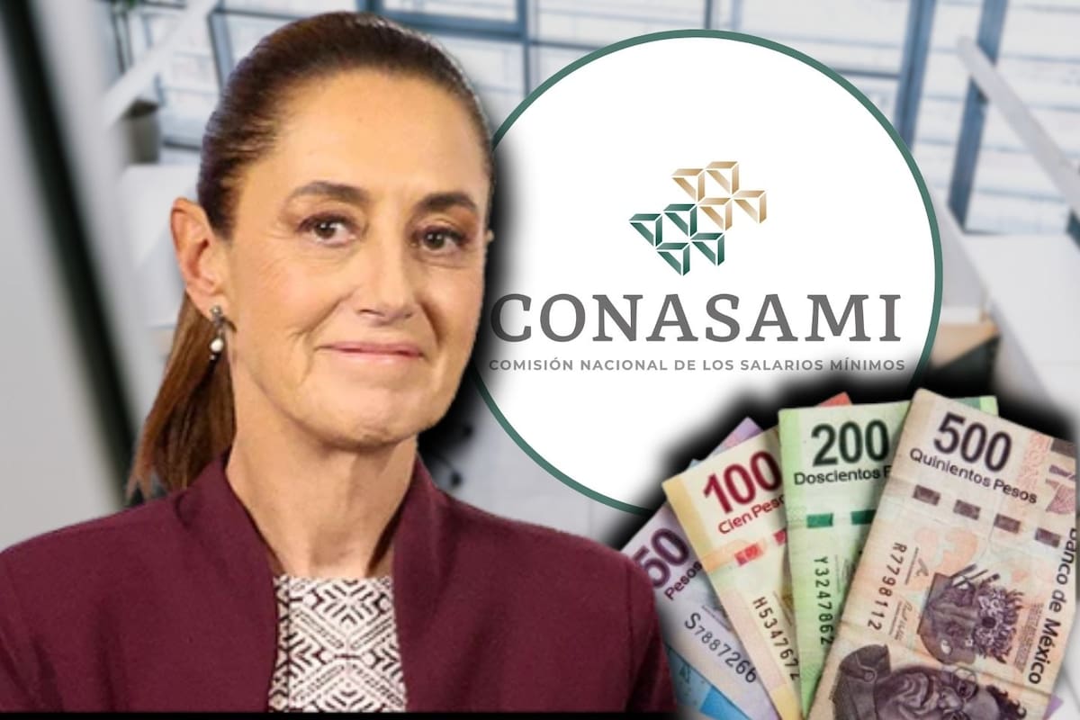 Salario mínimo en México aumentará entre el 10% y 13% a partir del 1 de enero de 2027 y Sheinbaum adelanta que escuchará al sector privado, mientras la Conasami prepara la negociación para definir el nuevo monto, que actualmente es de 315.04 pesos diarios en la zona general y 440.87 pesos en la frontera norte