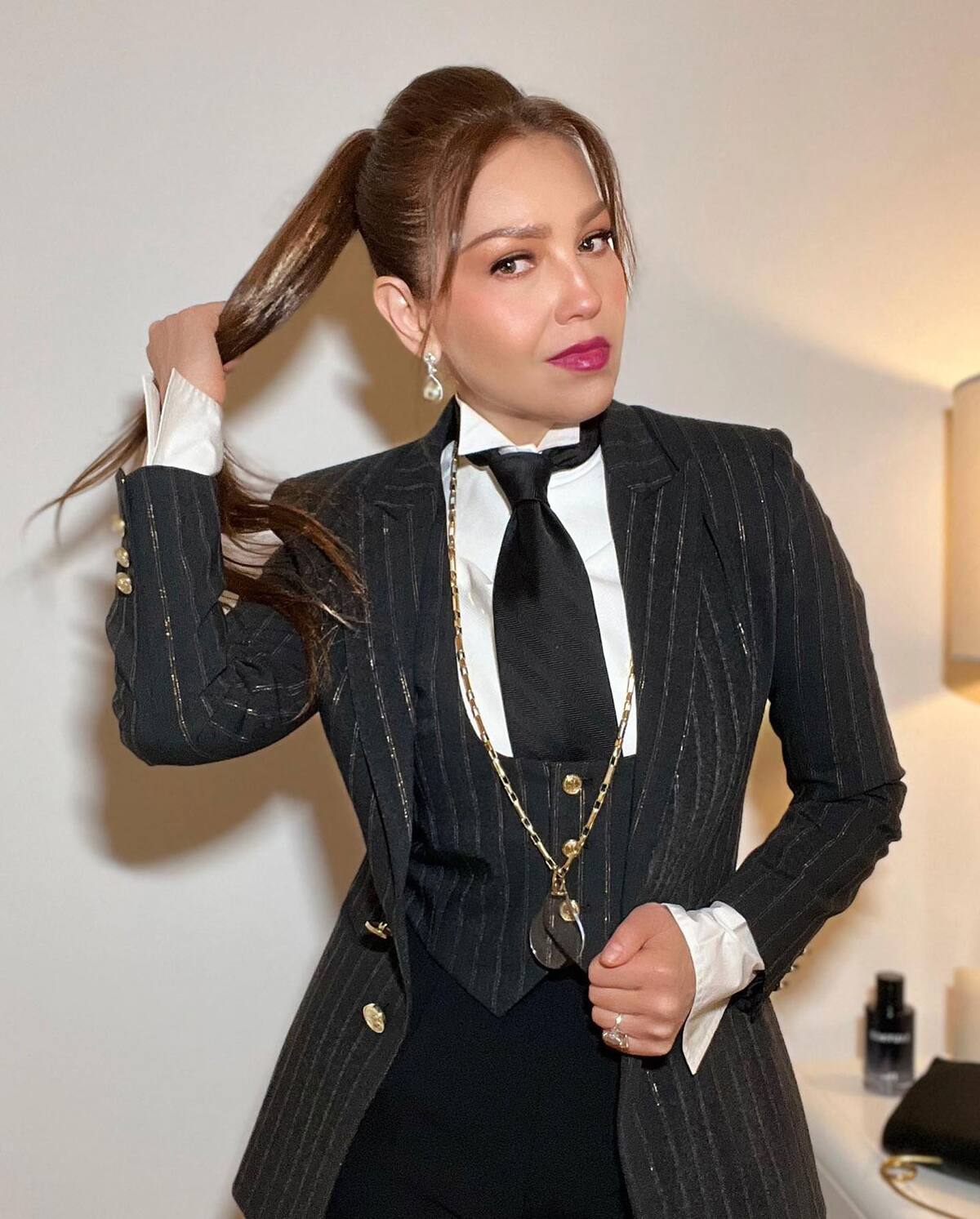 Thalía reapareció en redes sociales.