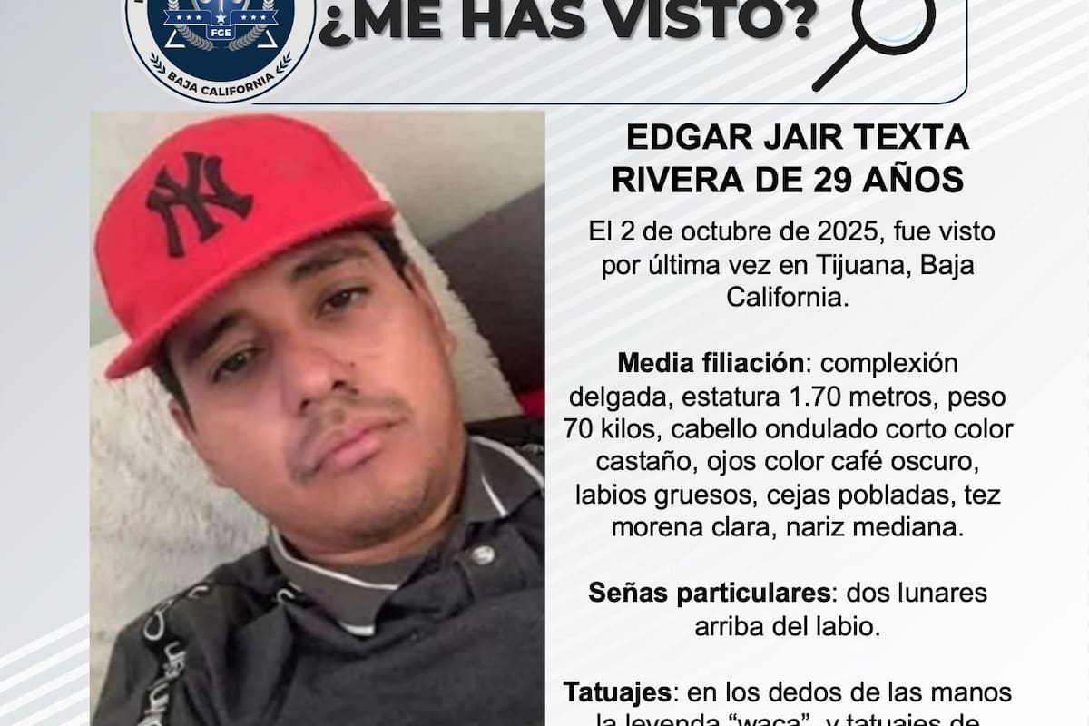 Se busca a  Edgar Jair Texta Rivera de 29 años de edad