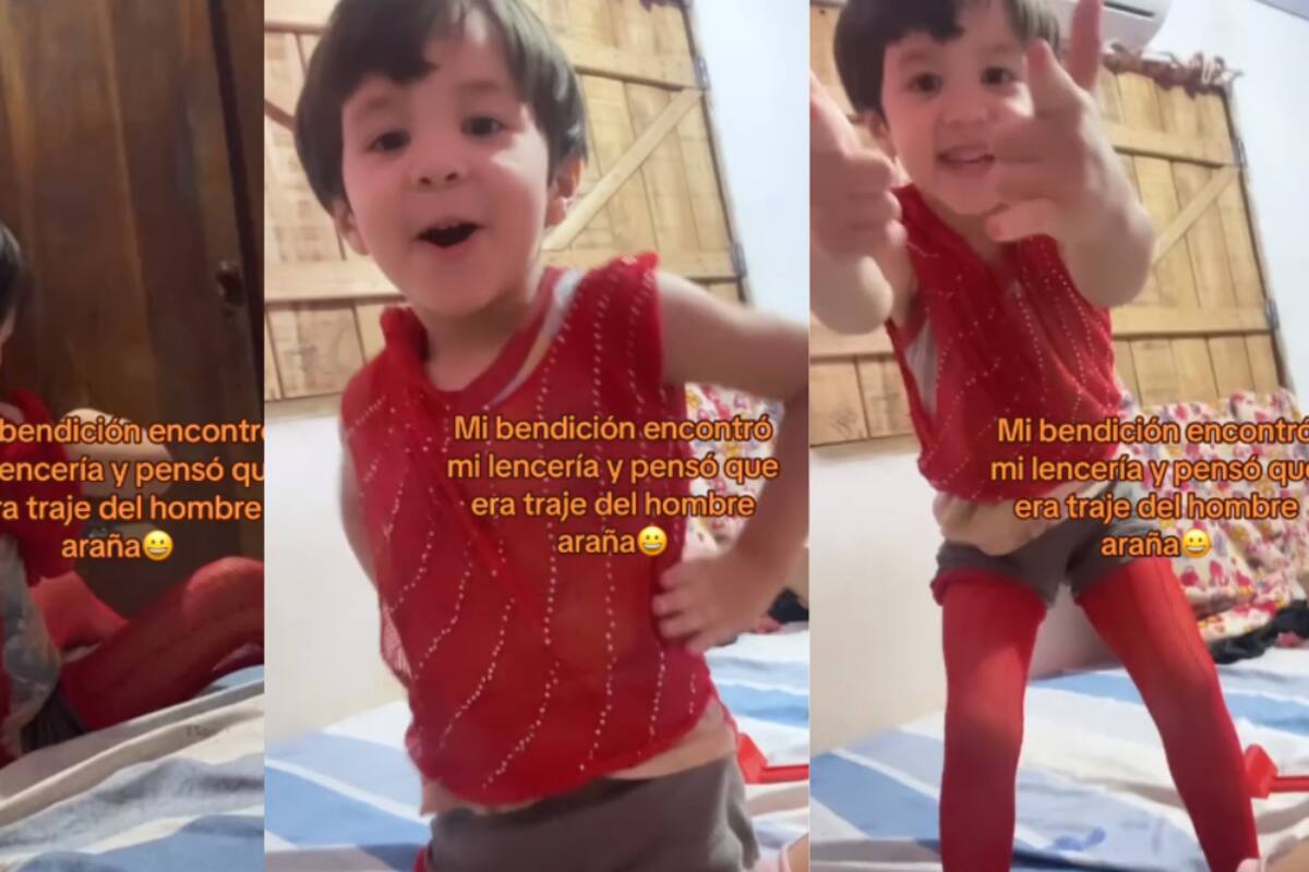 TikTok: niño se pone la lencería de su mamá pensando que era un disfraz del hombre araña