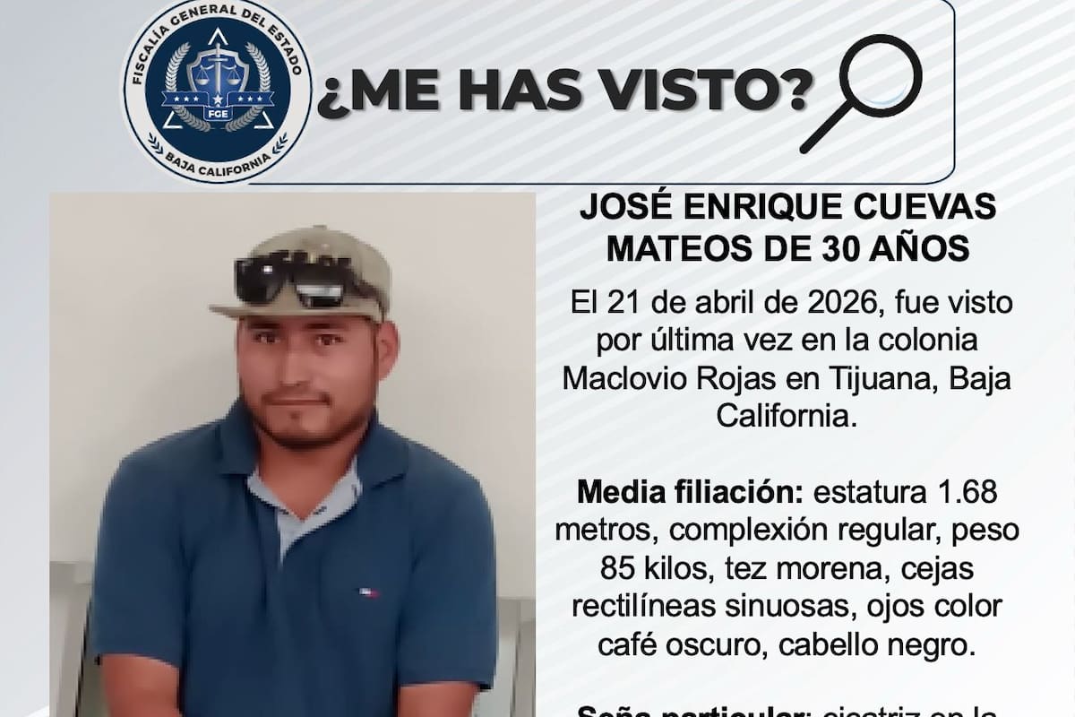 Se busca a José Enrique Cuevas Mateos de 30 años