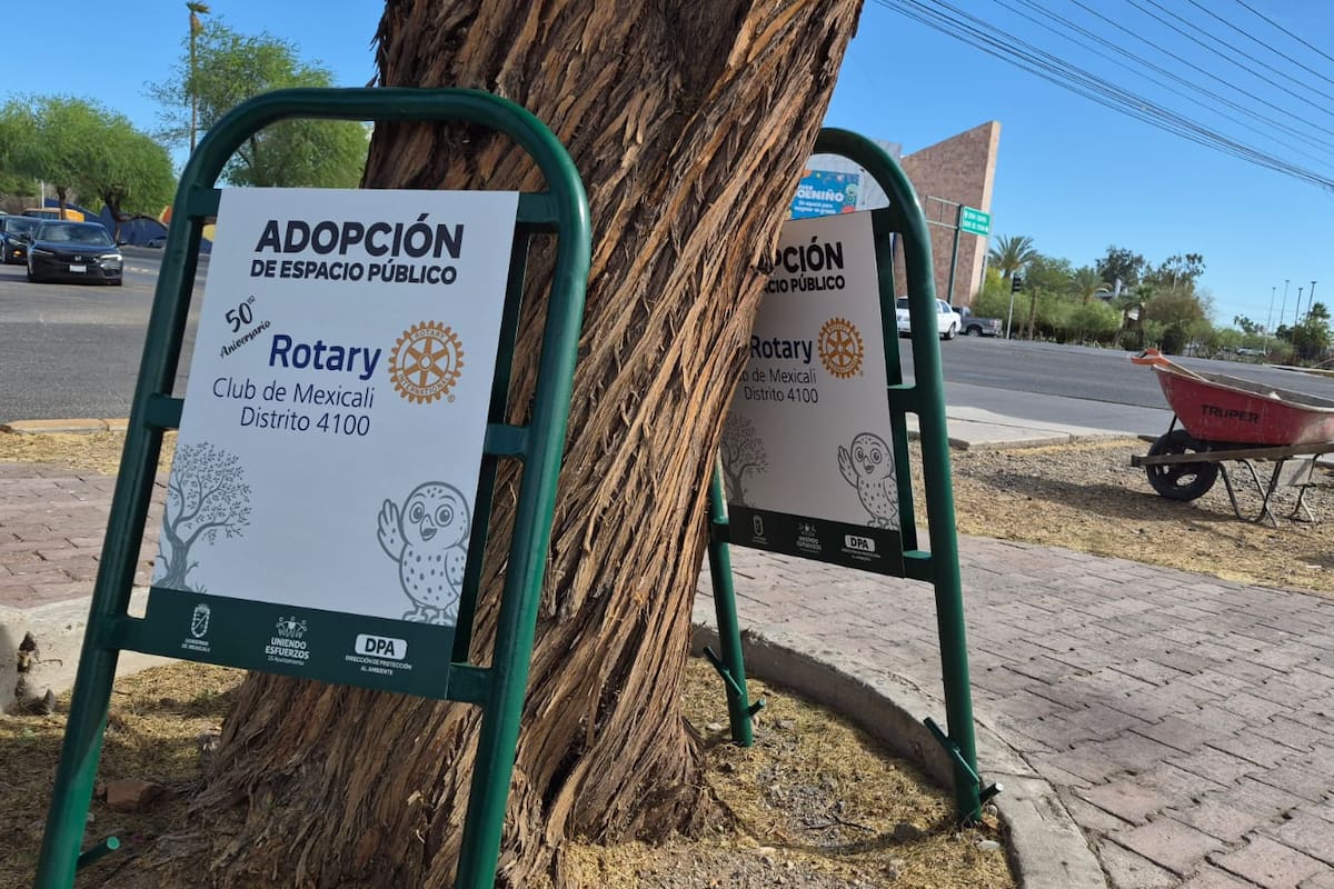 Club Rotario de Mexicali celebra 50 aniversario con adopción de camellón