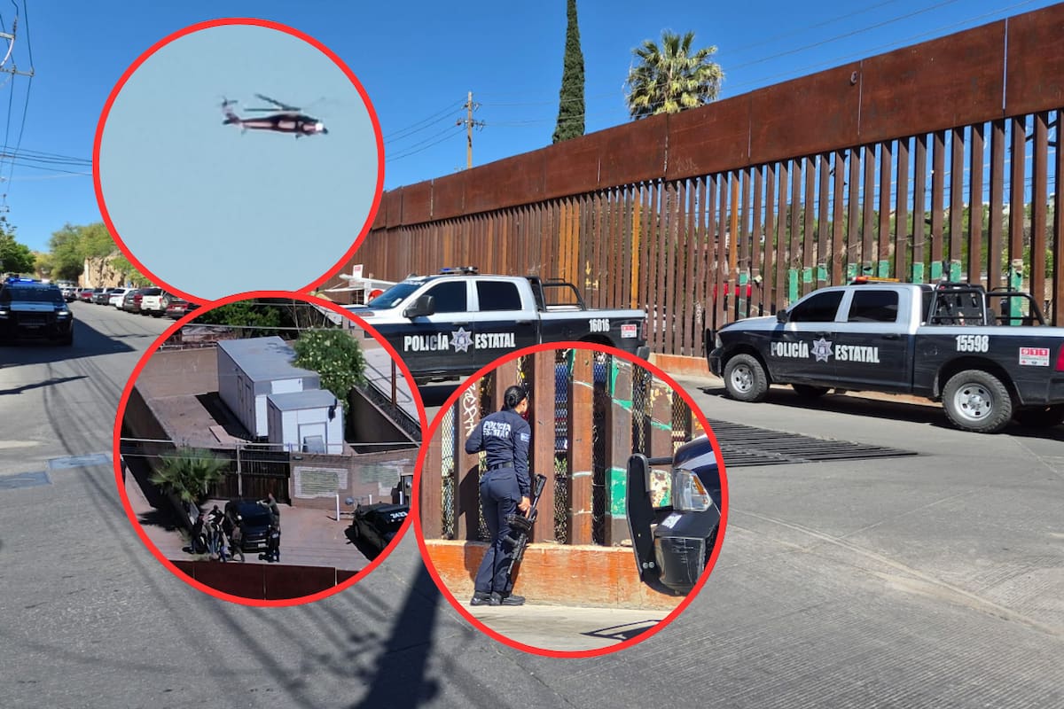 Se reporta intensa movilización policial y militar en Nogales por ambos lados de la frontera México-EEUU