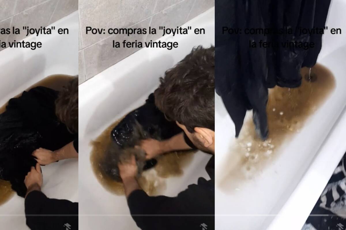 Compran una chaqueta en una “feria vintage” y se llevan una sorpresa al lavarla por primera vez (VIDEO)