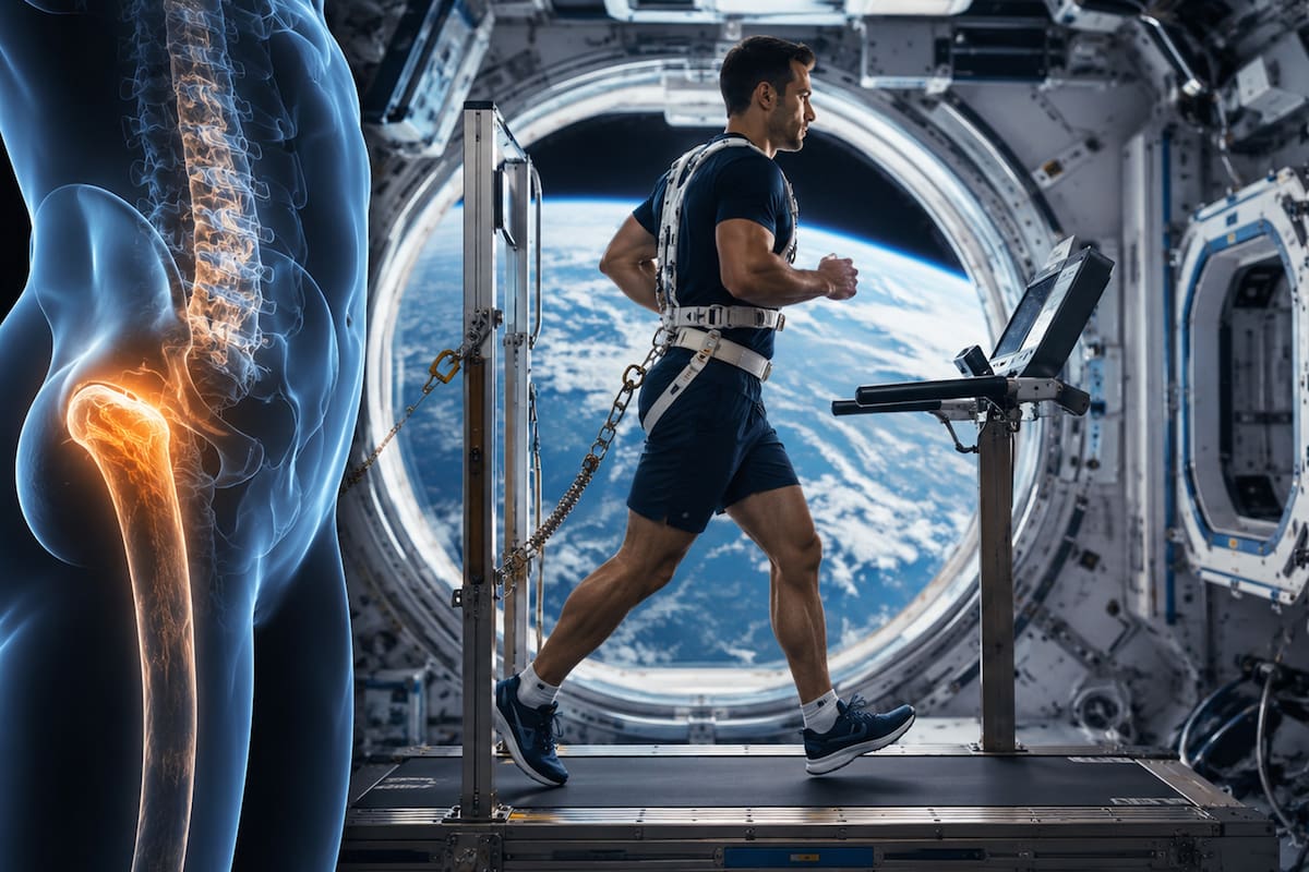 ¿Sabías que los astronautas pueden sufrir pérdida de masa ósea por estar en microgravedad?