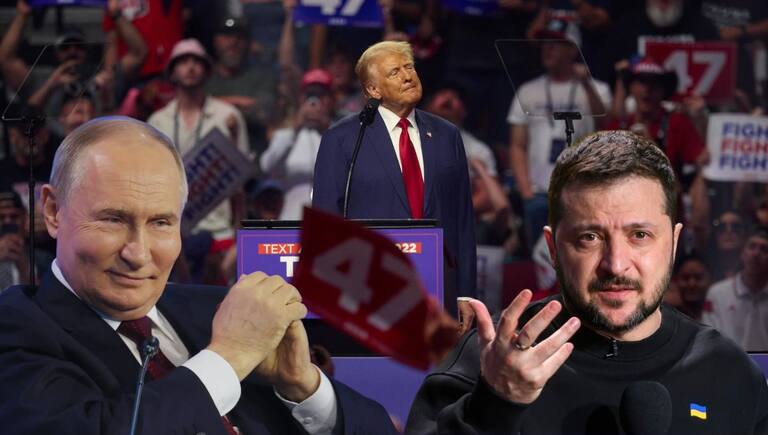 Putin, Trump y Zelenski.