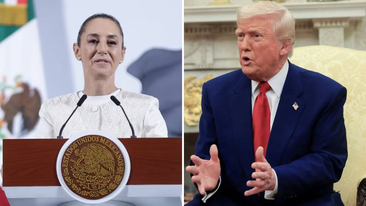 La presidenta de México, Claudia Sheinbaum Pardo y el presidente de Estados Unidos, Donald Trump.
