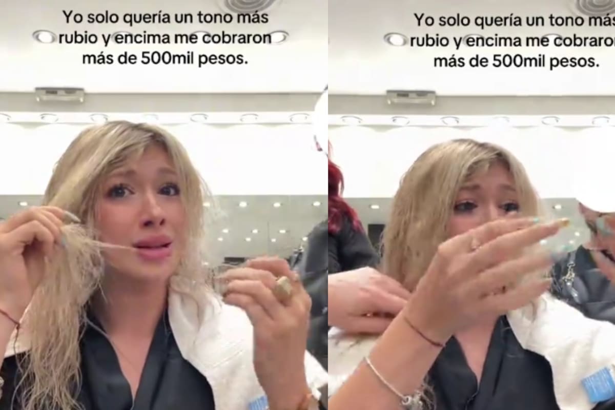 “Pagó más de 500 mil pesos argentinos”: Mujer graba cómo le destrozan el cabello y se lo dejan inservible en una peluquería