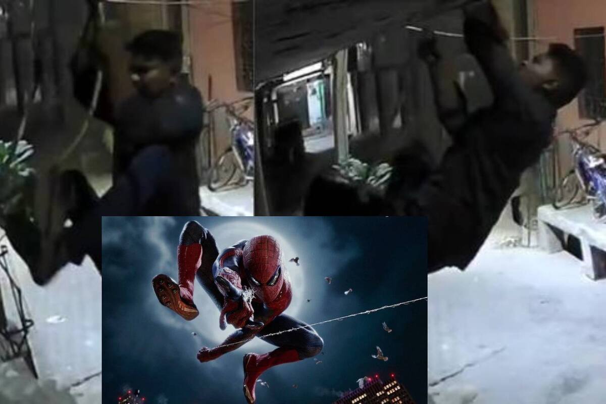 Ladrón al estilo “Spider-Man” entrar a robar en un hogar