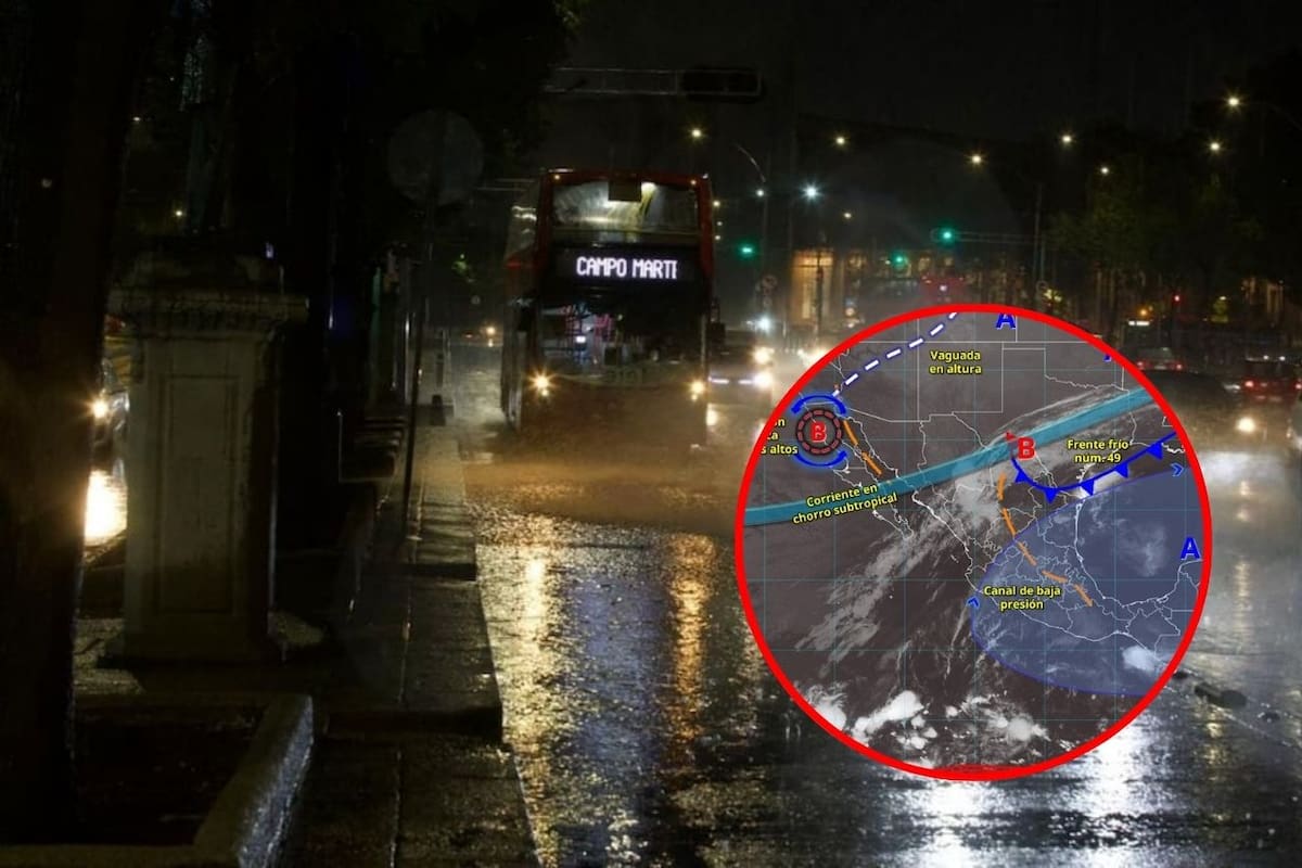 Frente frío 49 provocará lluvias intensas, tormentas eléctricas y granizadas mientras continúa la onda de calor en México