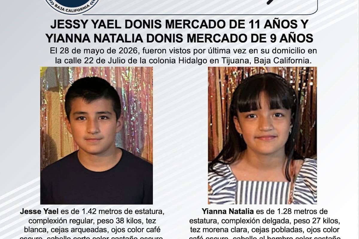 Se buscan Jessy Yael Donis Mercado de 11 años y Yianna Natalia Donis Mercado de 9 años