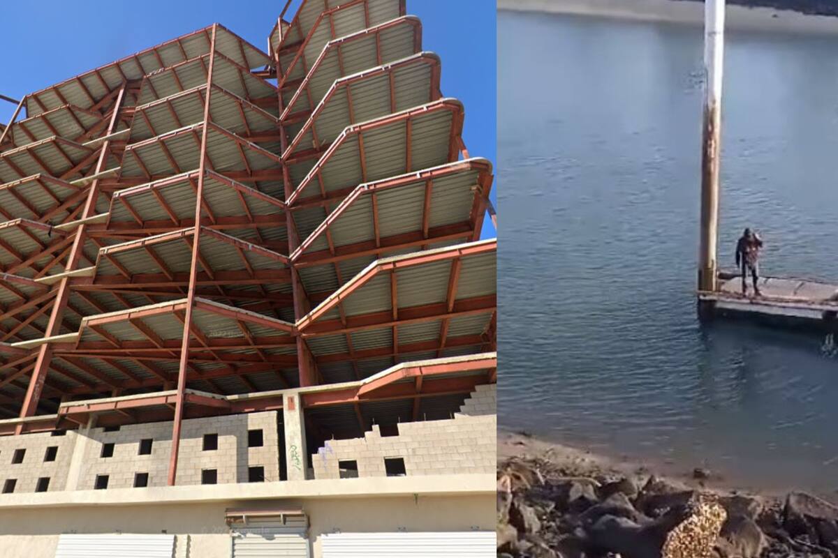 En Puerto Peñasco, un hombre cae de un edificio y después su automóvil al mar