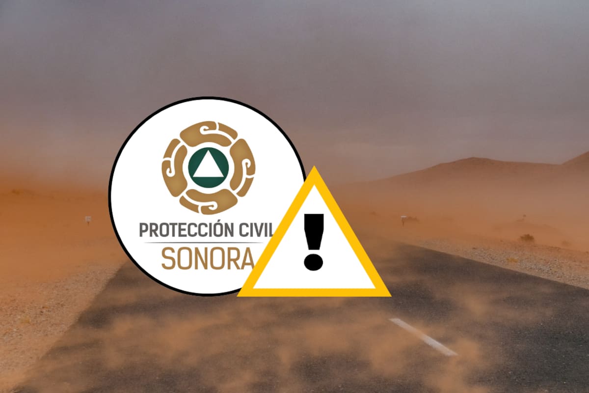 Tormenta de arena amenaza carreteras de San Luis Río Colorado y Sonoyta; Protección Civil exhorta extremar precauciones en las próximas horas