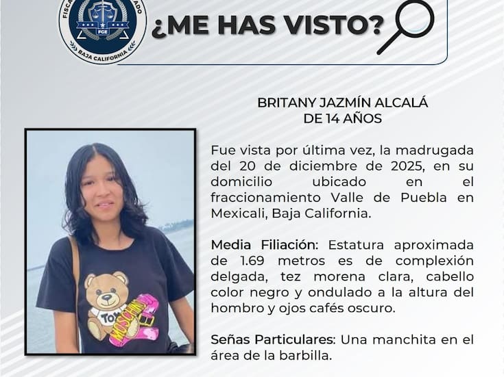 Buscan a Britany Jazmín, de 14 años: desapareció en Valle de Puebla