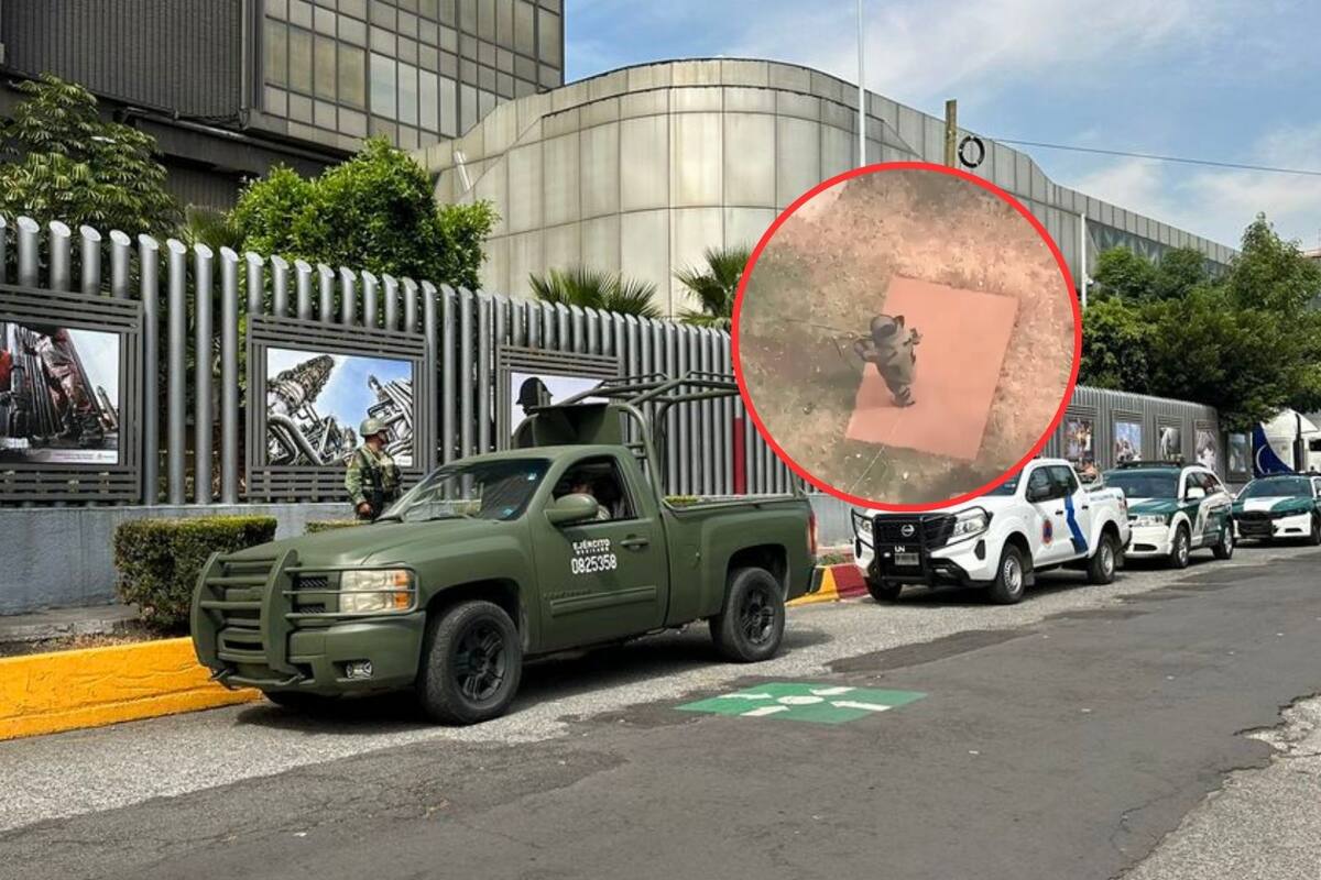 Granada de fragmentación encontrada en Torre de Pemex provoca movilización policiaca