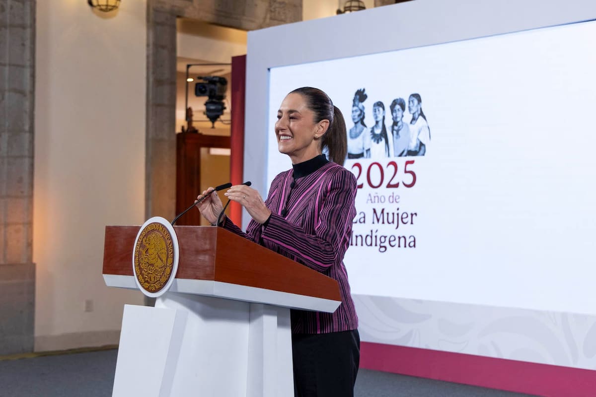La presidenta Claudia Sheinbaum Pardo en su 'Conferencia del Pueblo' del 12 de noviembre del 2025. | Crédito: Presidencia