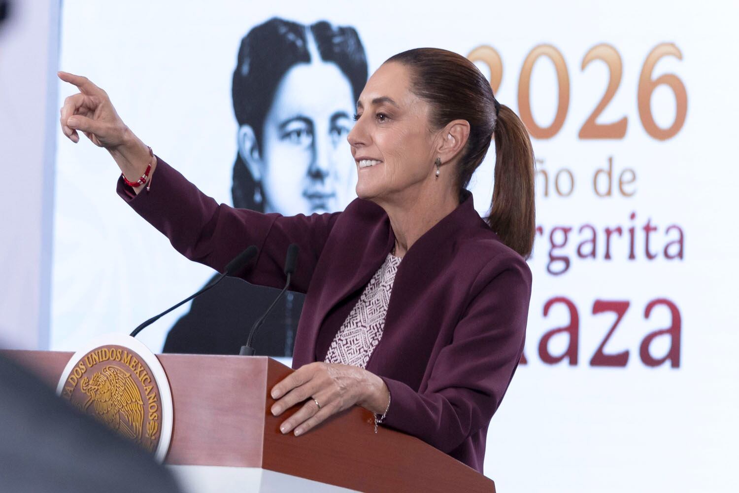 La presidenta Claudia Sheinbaum en su