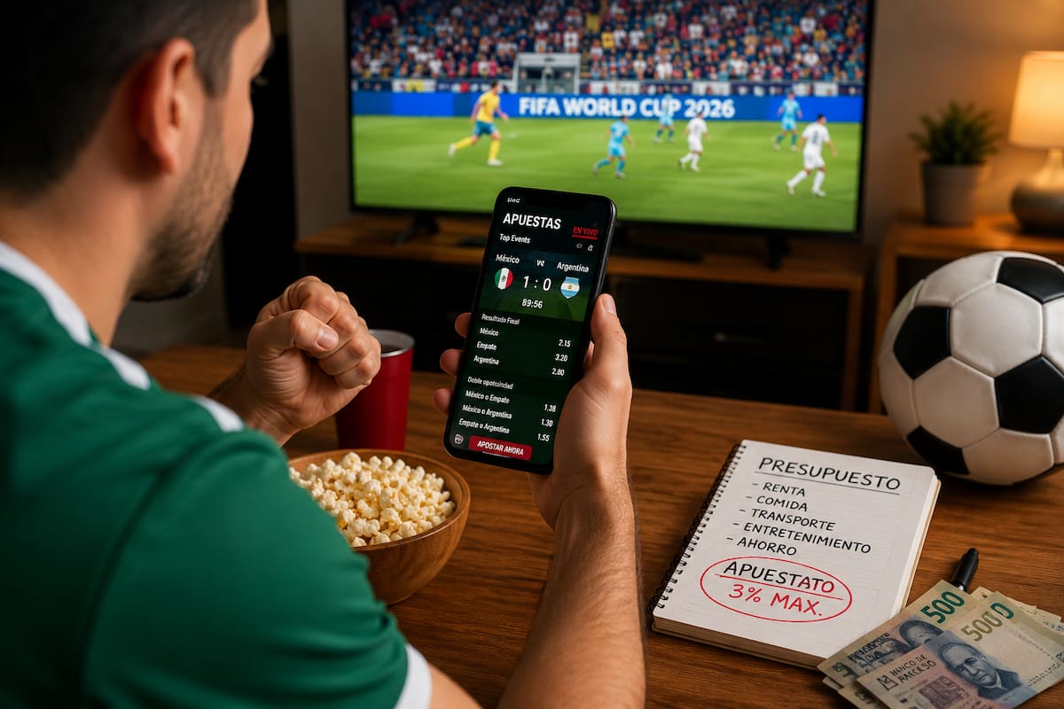 Expertos recomiendan no destinar más del 3% de tus ingresos a apuestas del Mundial 2026 para evitar deudas y problemas financieros durante el resto del año