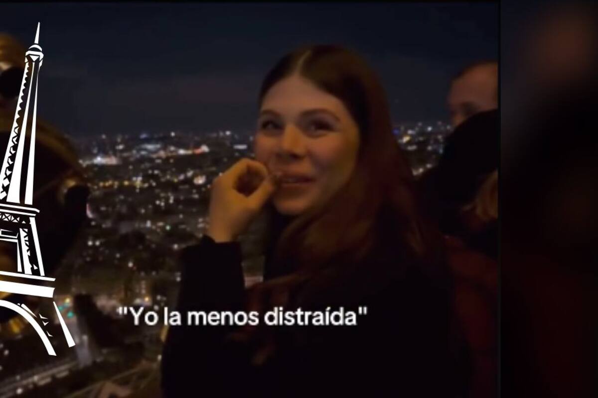 VIRAL: mujer busca la Torre Eiffel con binoculares... ¡pero ella ya se encontraba sobre la torre!