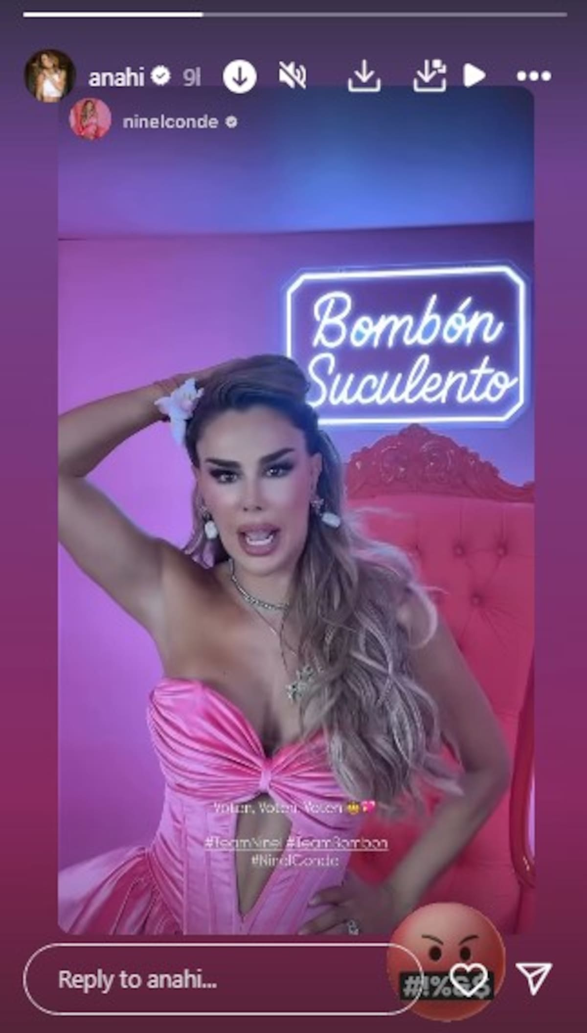 Anahí enfurece con la nominación de Ninel Conde / Instagram @anahi