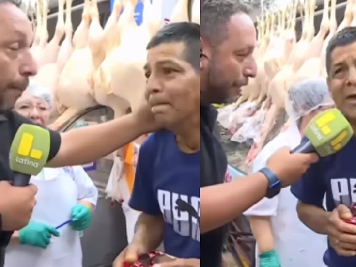 Hombre conmueve a redes sociales tras recibir 2 pavos regalados en programa de televisión en Perú