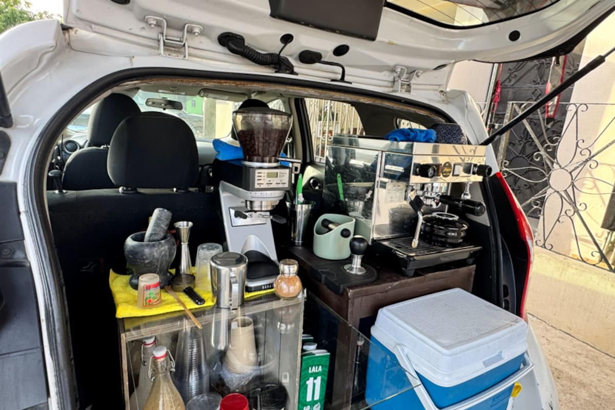 Espresso Bendito, la barra de café instalada en un automóvil
