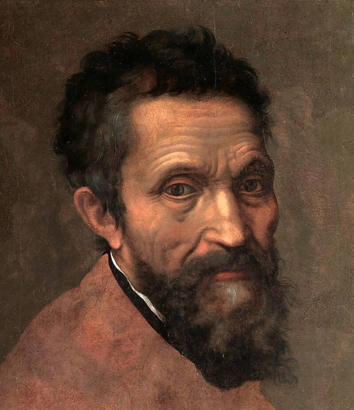 Daniele da Volterra (Daniele Ricciarelli) (Italian, Volterra 1509–1566 Rome)
Michelangelo Buonarroti (1475–1564), probably ca. 1544
Oil on wood; 34 3/4 x 25 1/4 in. (88.3 x 64.1 cm)
The Metropolitan Museum of Art, New York, Gift of Clarence Dillon, 1977 (1977.384.1)
http://www.metmuseum.org/Collections/search-the-collections/436771
