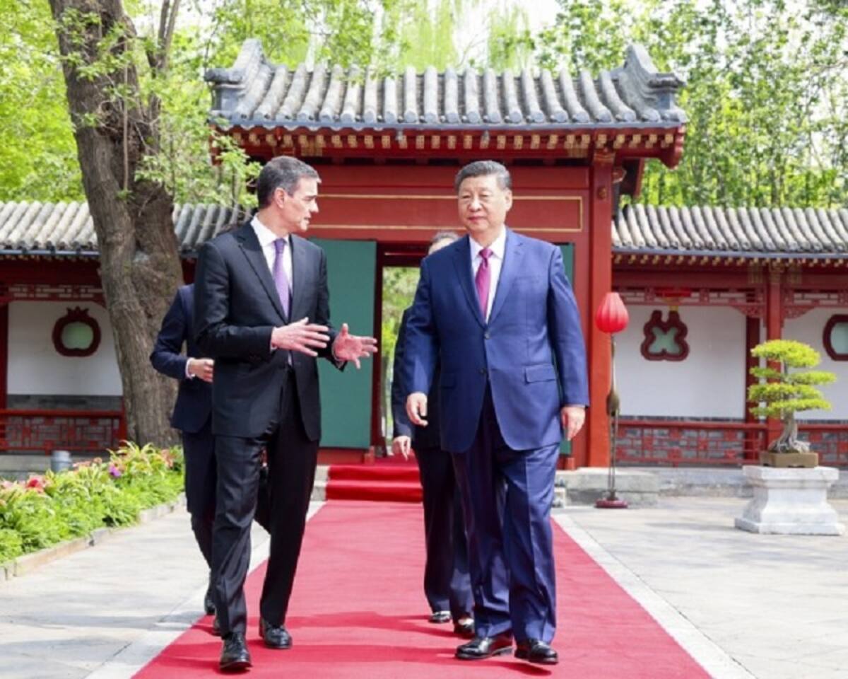 Reunión del Presidente Xi Jinping con el presidente del Gobierno de España Pedro Sánchez.