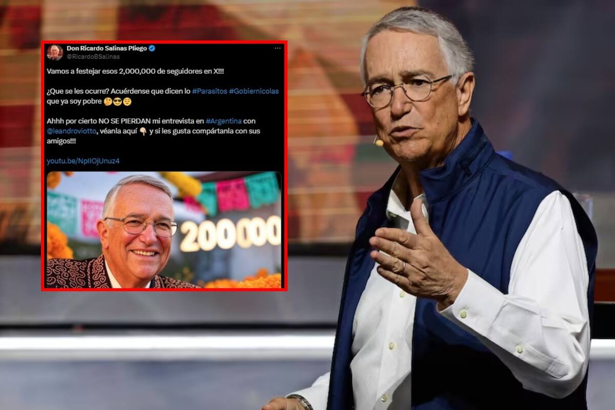 Ricardo Salinas Pliego celebra 2 millones de seguidores en X y plantea sorteo de 2 mdp