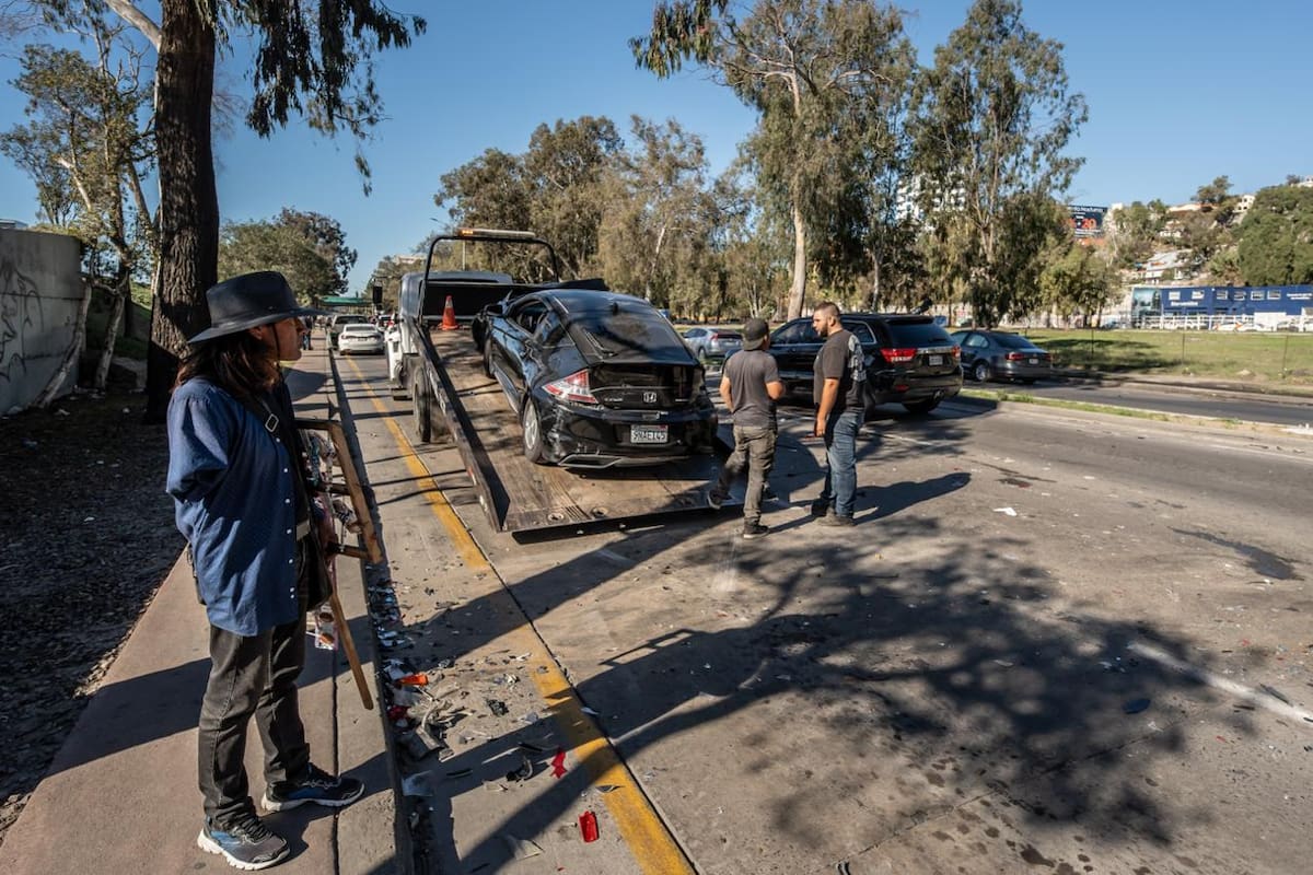 Carambola en carril Ready Lane deja seis vehículos dañados
