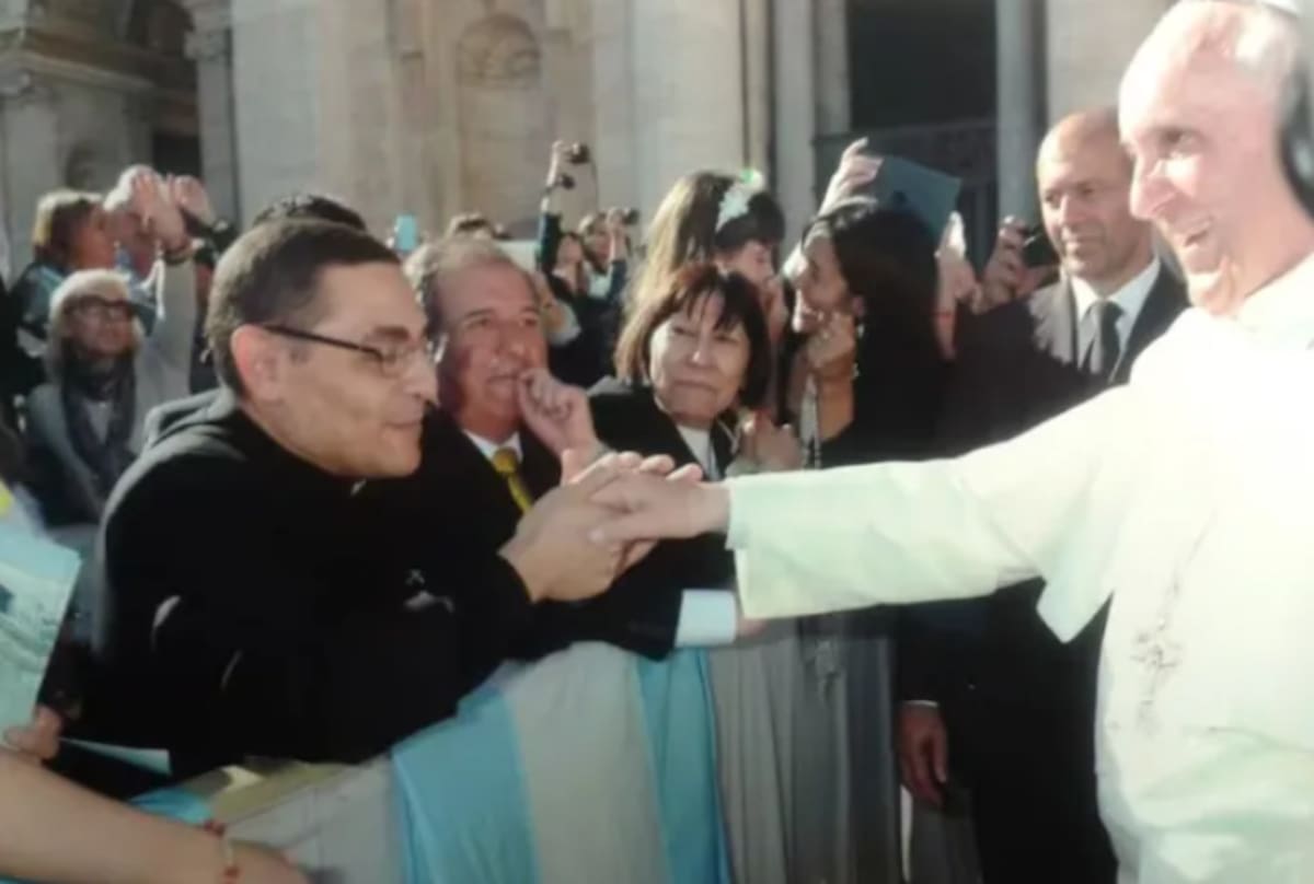 Fernando María Cornet y el Papa Francisco./Foto: Ahora Argentina.
