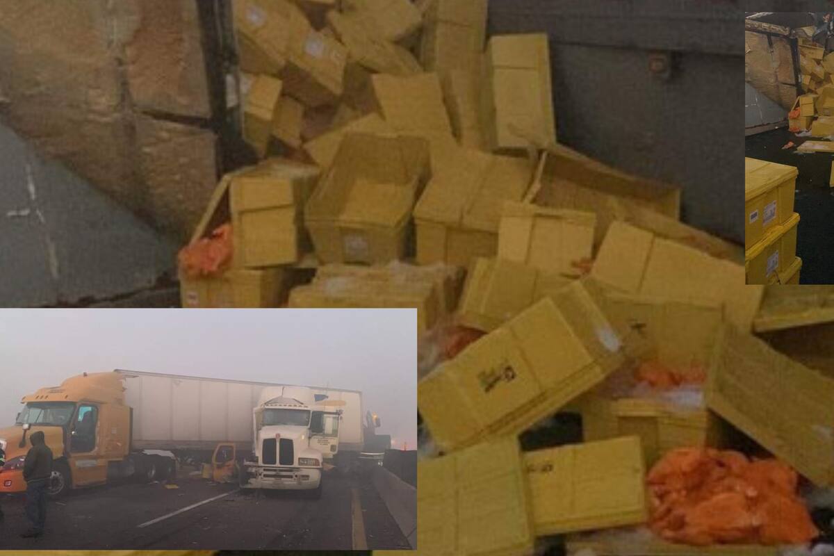 Carambola de trailers por neblina en el Circuito Exterior Mexiquense rumbo a Puebla