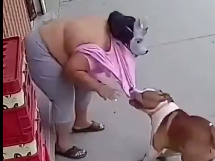 Joven therian vive momento de terror tras ser embestida por un pitbull, todo queda grabado en video